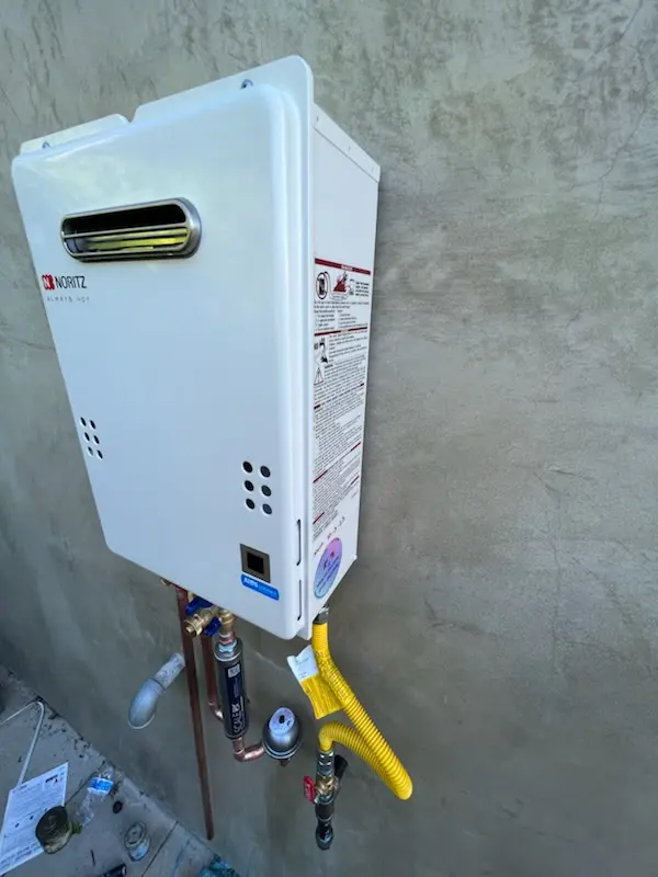 Tankless water heater installation for Martisco homes